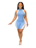 New Spring And Summer Patchwork Slim Jumpsuit