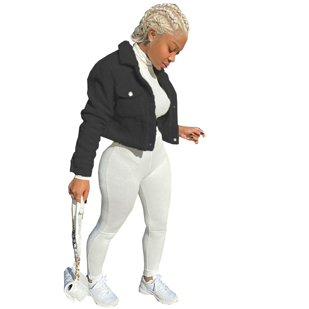 Plush Solid Color Autumn And Winter New Jacket