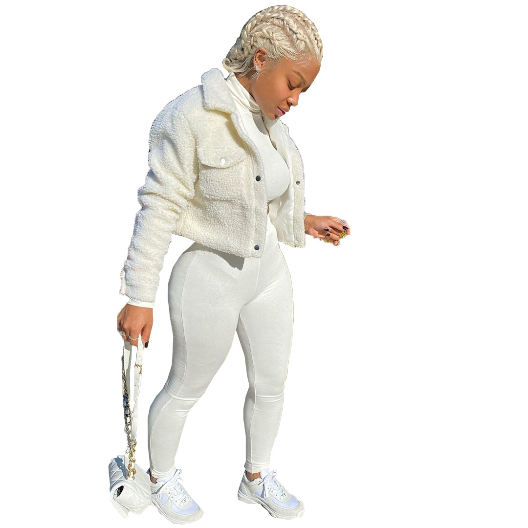 Plush Solid Color Autumn And Winter New Jacket