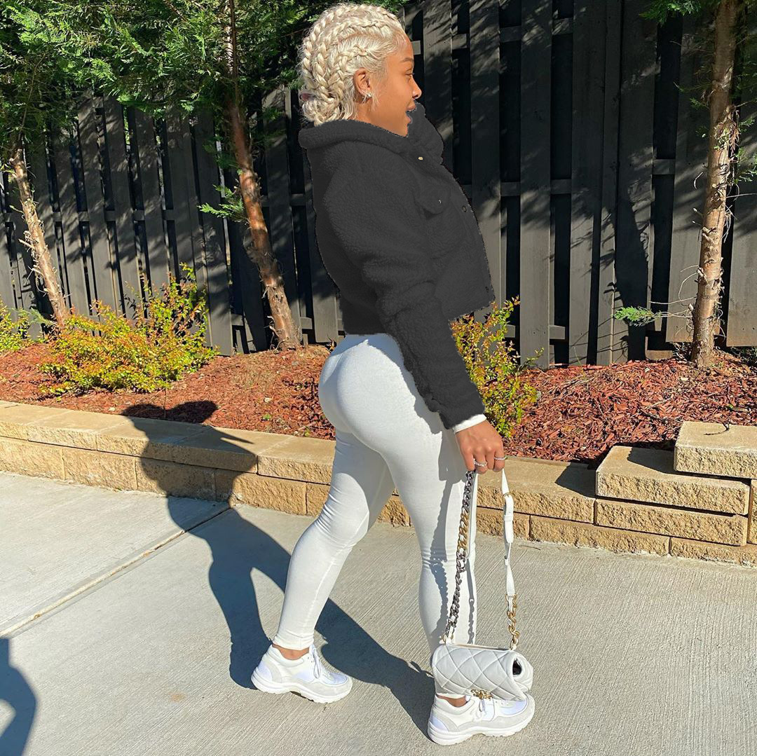 Plush Solid Color Autumn And Winter New Jacket