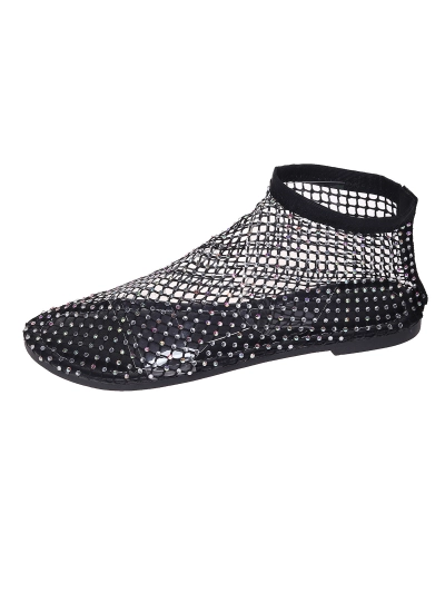 Round-Toe Sandals with Diamond Embellishments 02