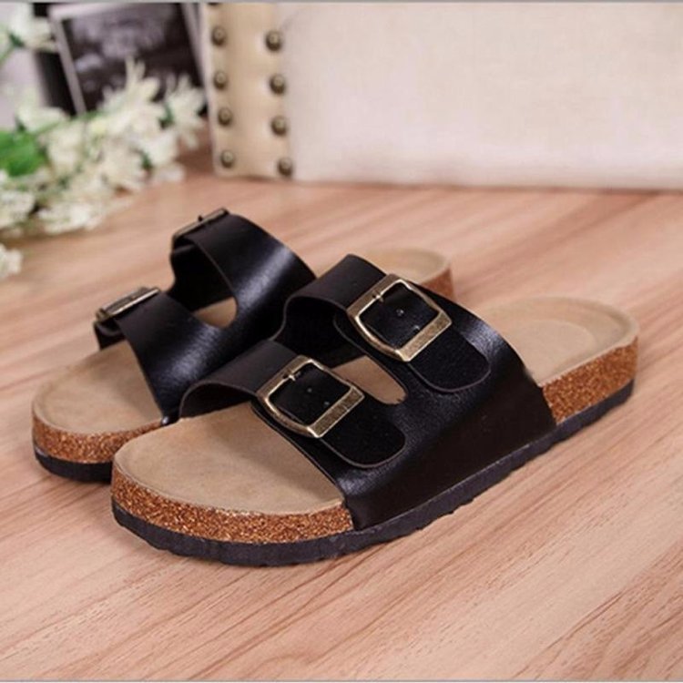 Single Strap Flat Comfortable Large Size Beach Shoes Slides