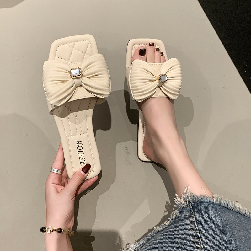 Summer New Bow One-Strap Versatile Fashion Slides for Women