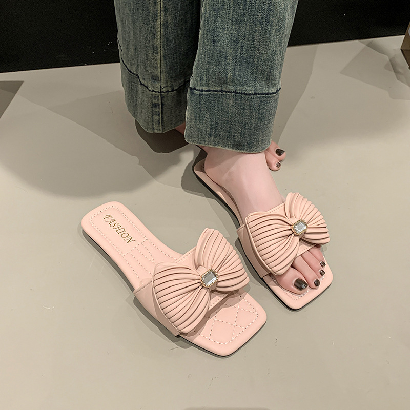 Summer New Bow One-Strap Versatile Fashion Slides for Women