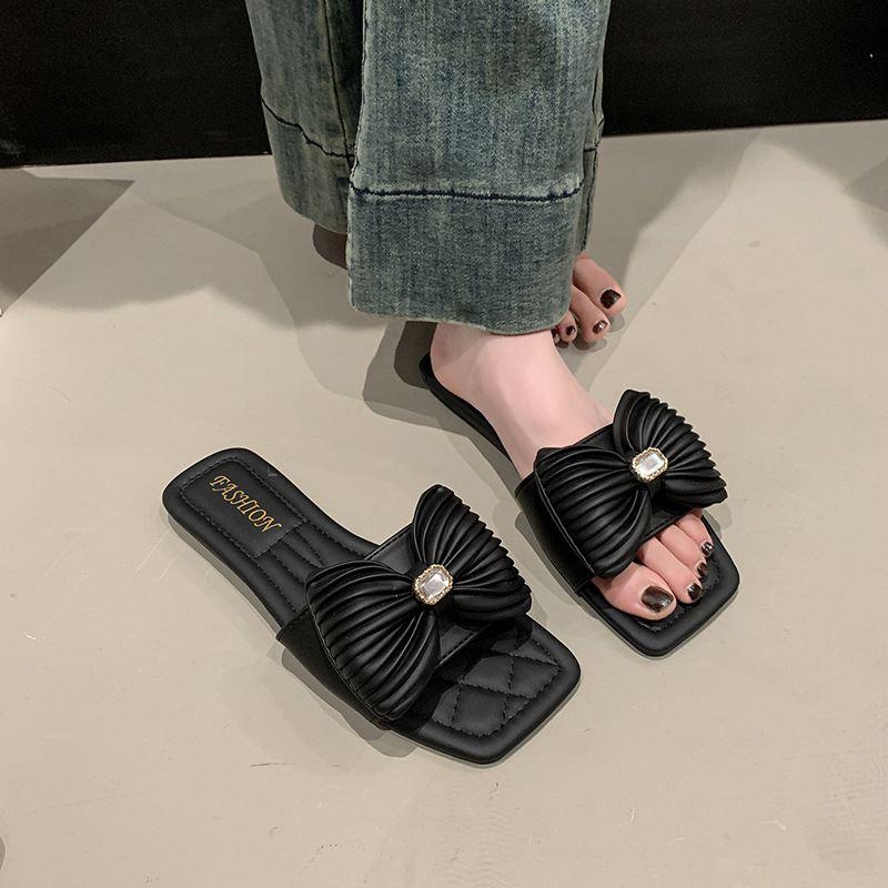 Summer New Bow One-Strap Versatile Fashion Slides for Women