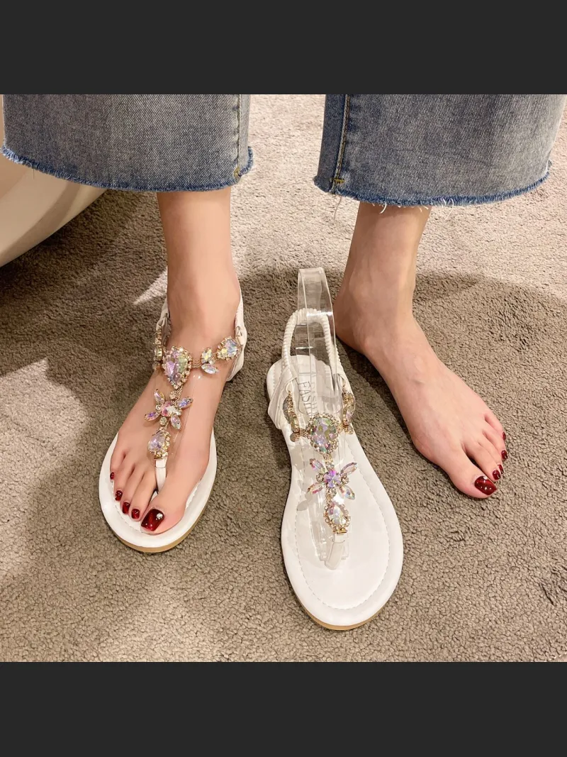 Summer New Large Size Toe-Strap Beach Sandals