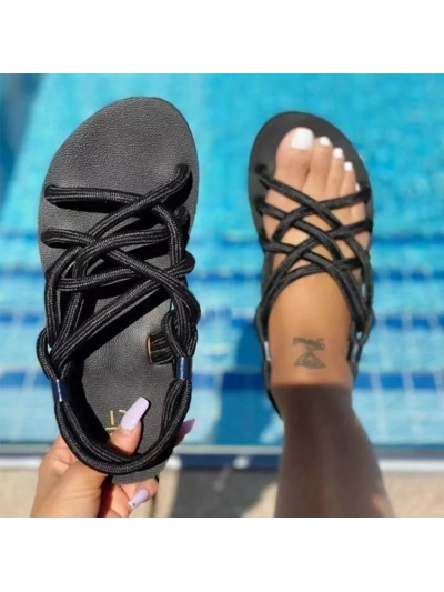 Women'S Summer New Hemp Rope Sandals 02