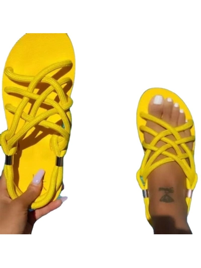 Women'S Summer New Hemp Rope Sandals 01