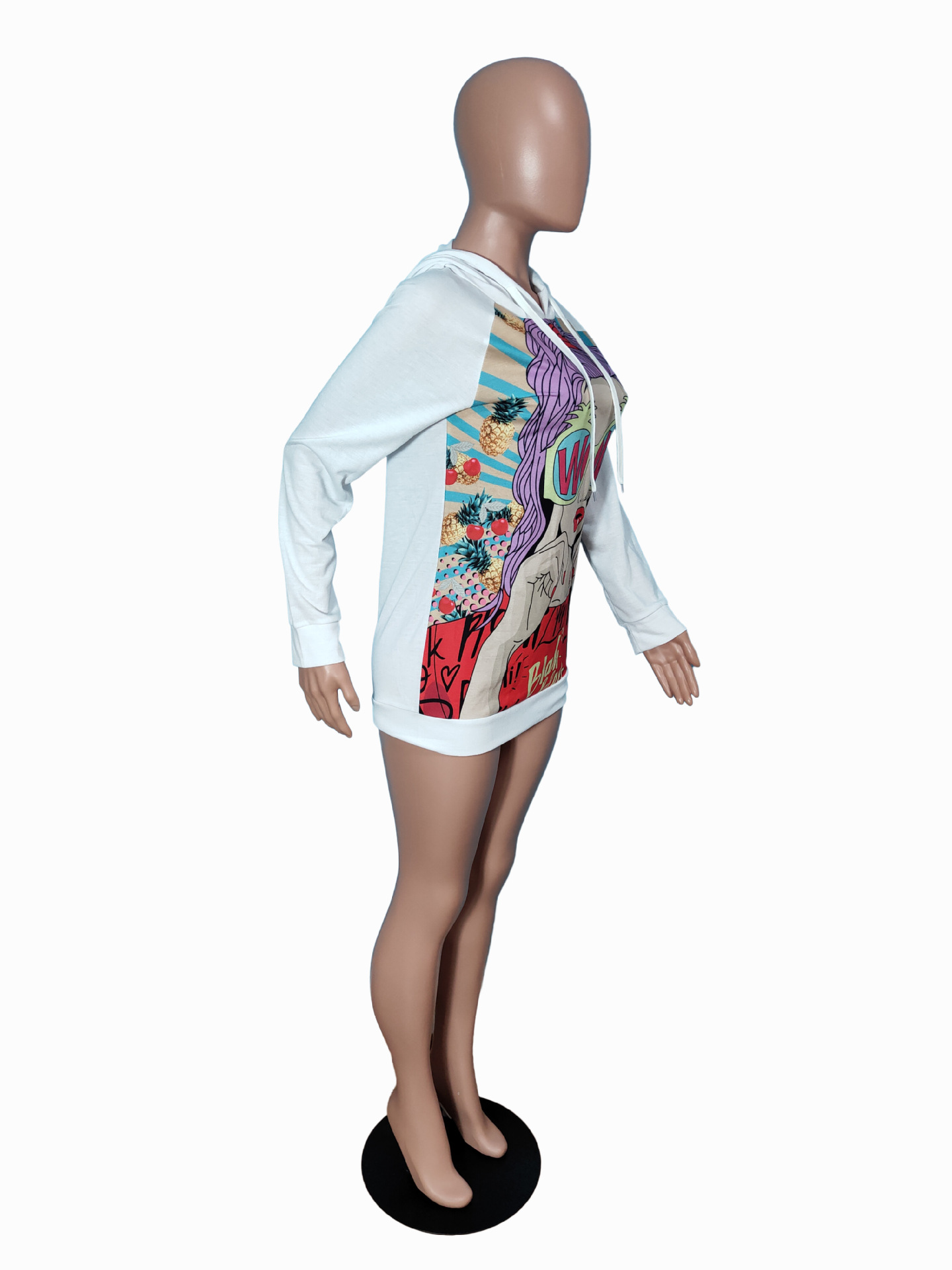 Casual Women'S Hoodie With Fashionable Digital Printing