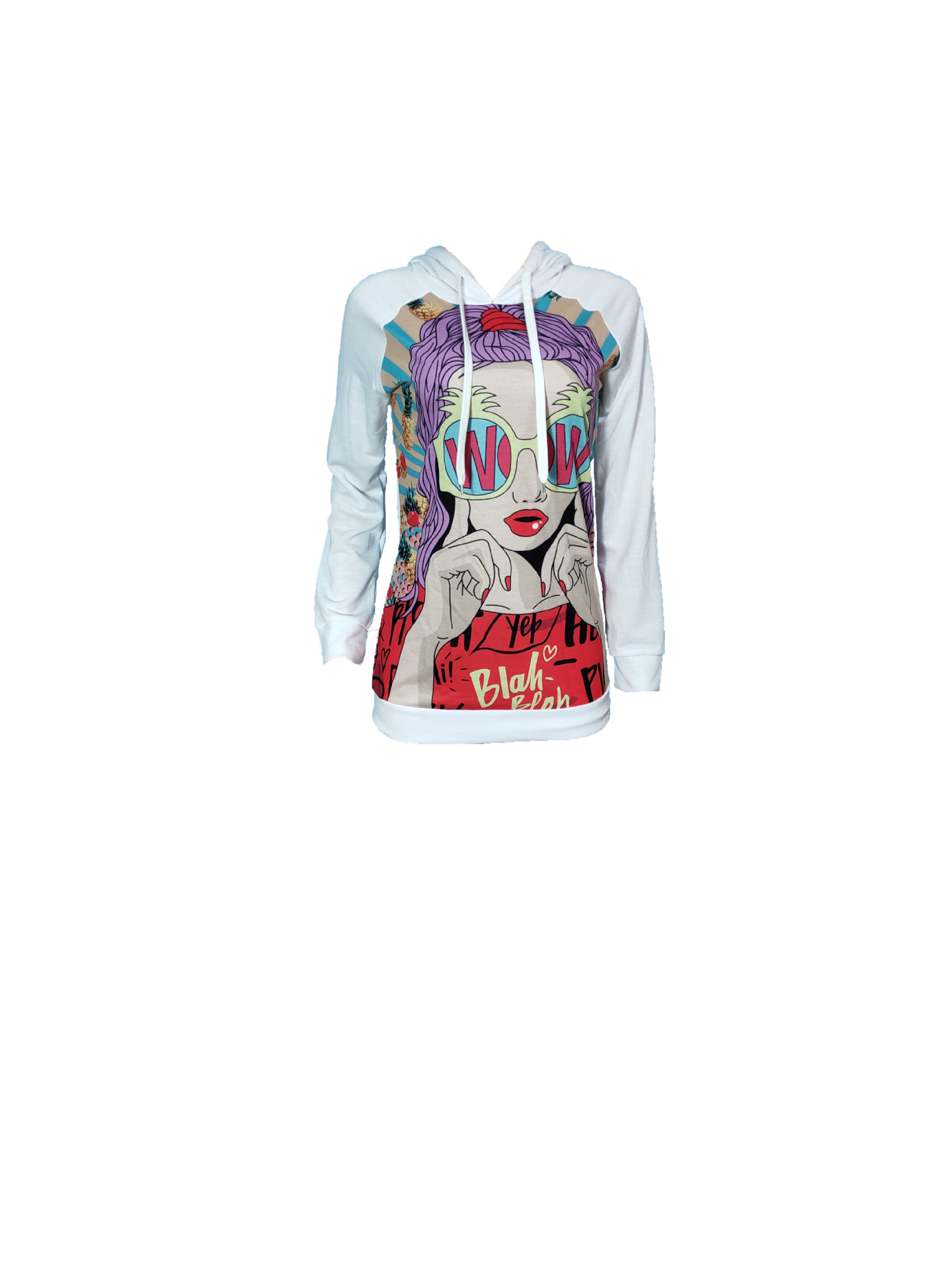 Casual Women'S Hoodie With Fashionable Digital Printing