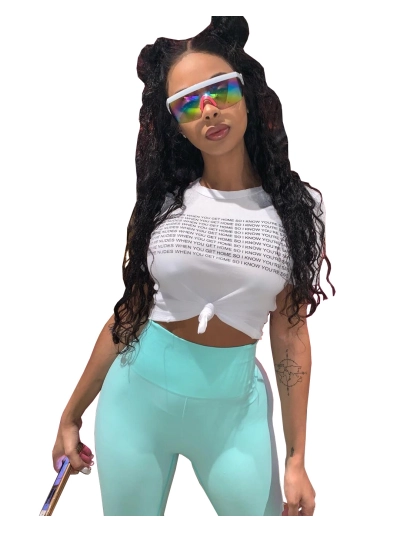 Fashionable Summer Casual Short Sleeved Printed T-Shirt 01