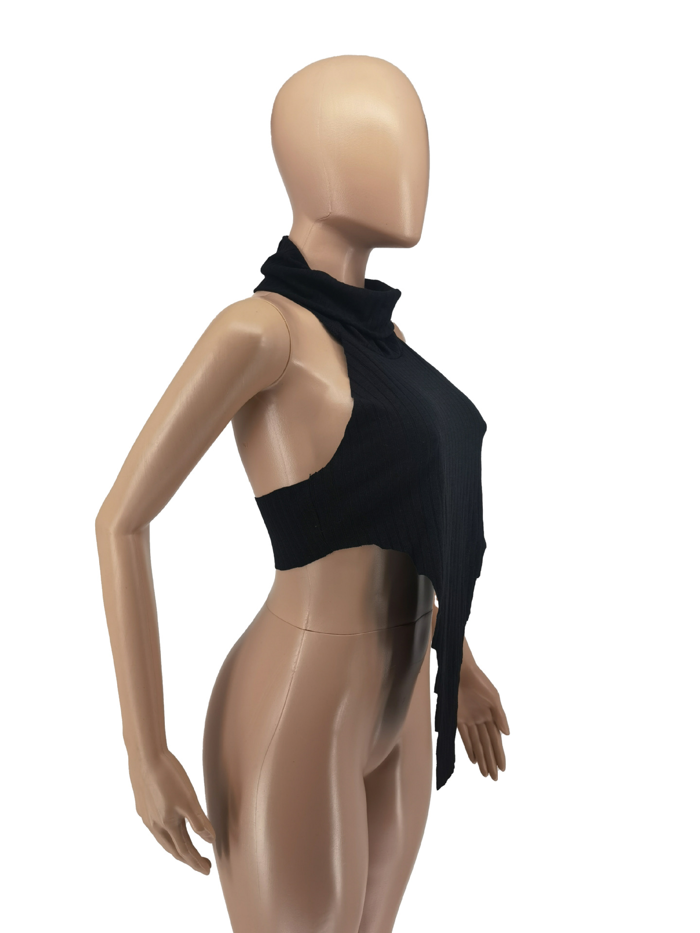 Summer Fashion Hanging Neck Irregular Cotton Top