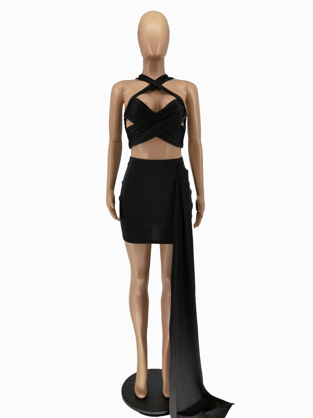 Summer Fashion Sexy Solid Color Skirt Set