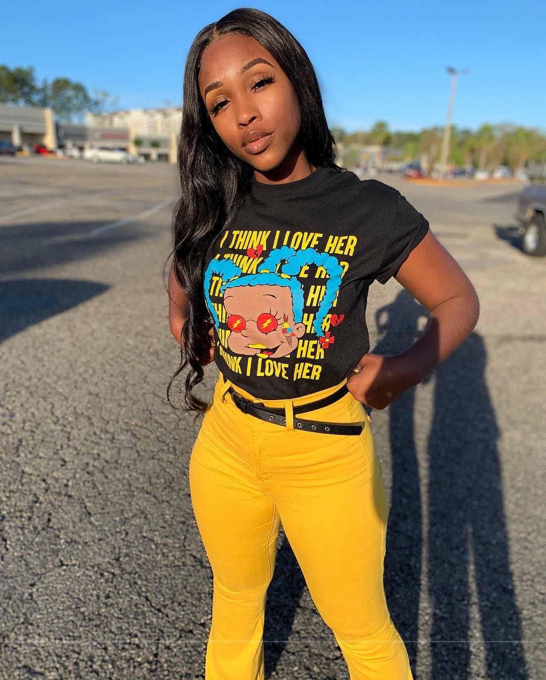 Women'S Digital Printed Cartoon Letter Casual T-Shirt