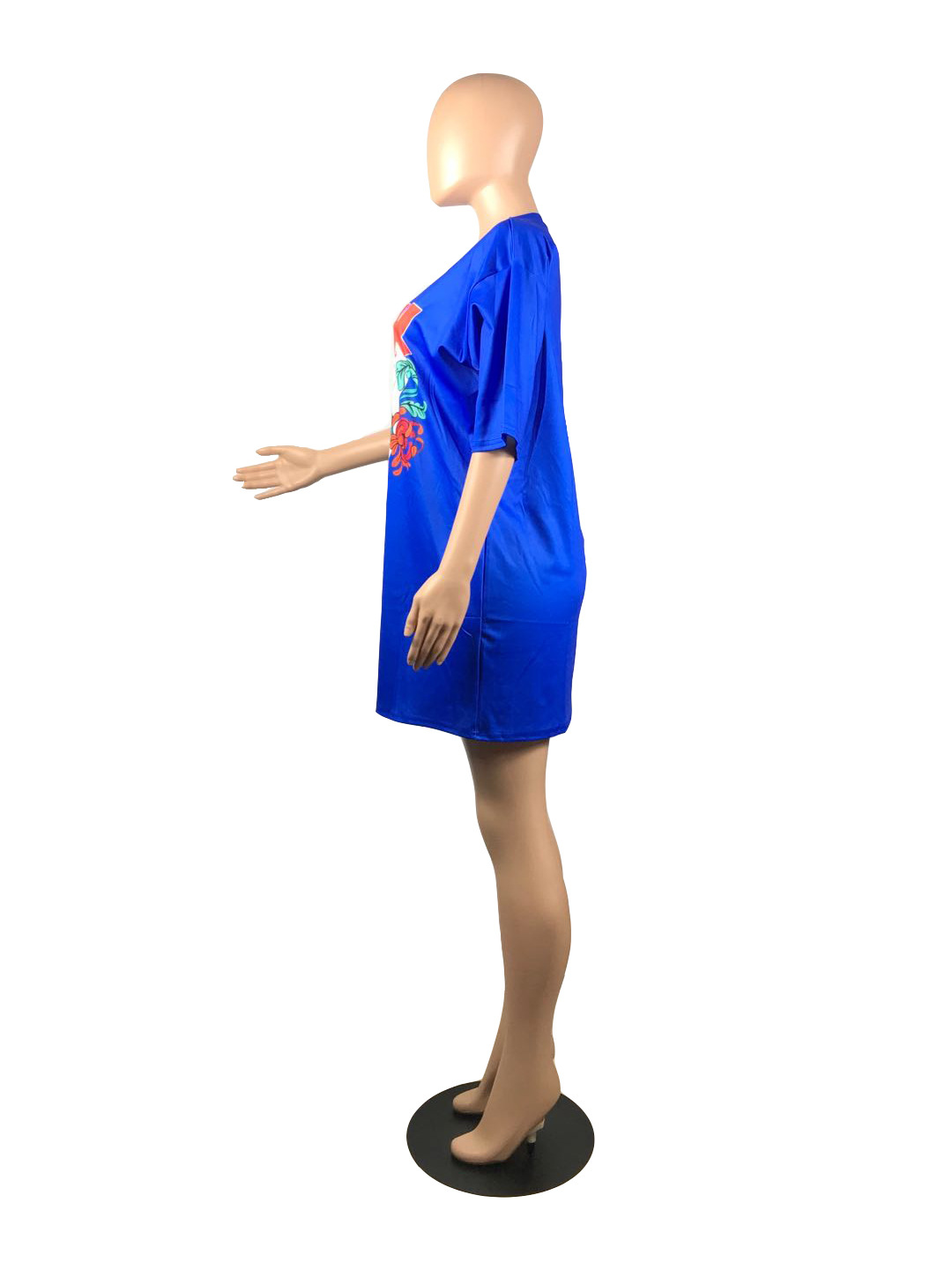 Women's Summer Fashion Skull Print Long T-shirt