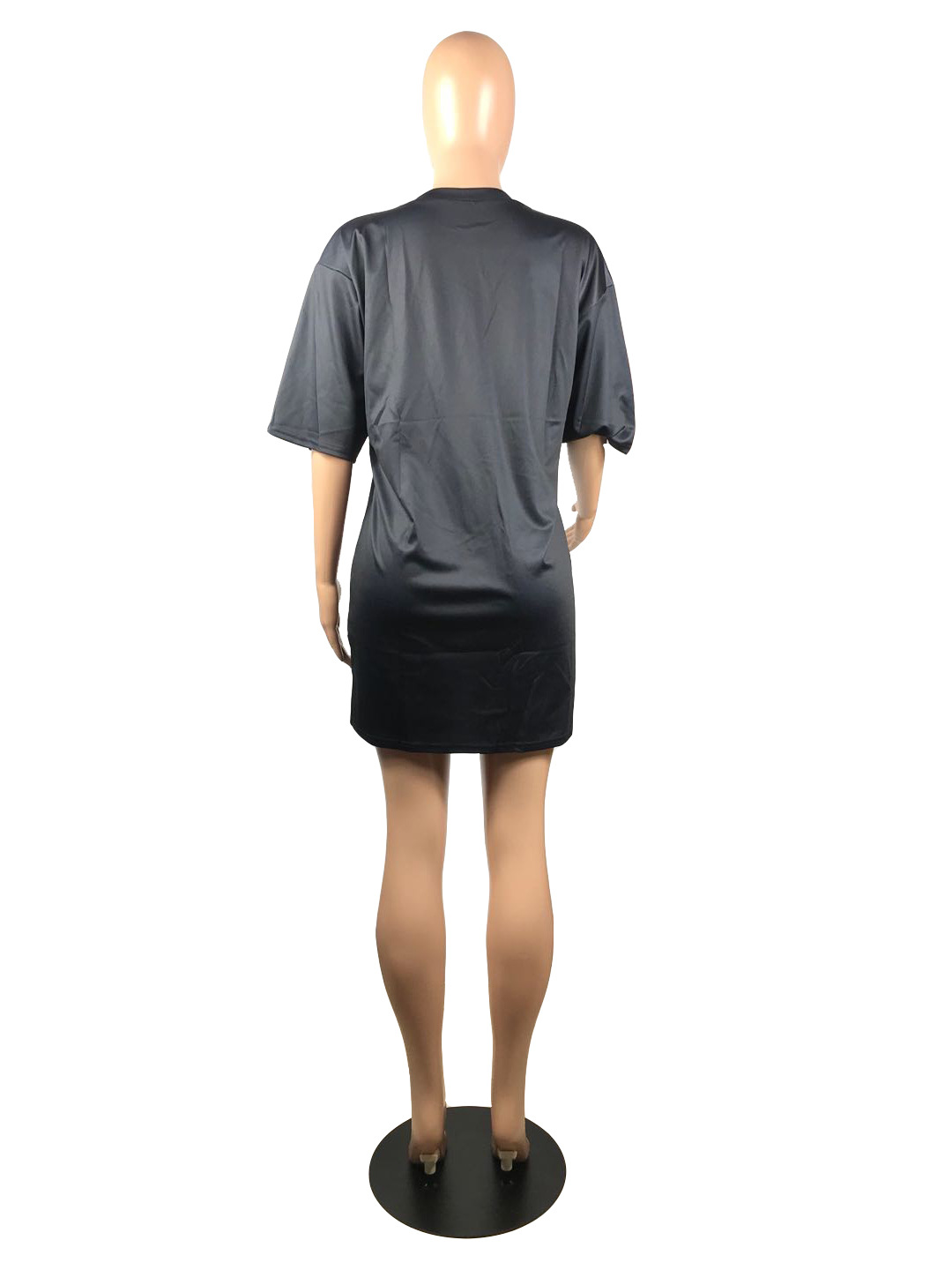 Women's Summer Fashion Skull Print Long T-shirt