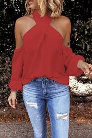 European And American Women'S Solid Color Off Shoulder Top review Amanda Lee