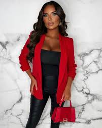 Solid Color Pocket Button Suit Jacket review Emily Roberts