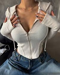 New Autumn And Winter Zipper Waistband Hoodie Jacket review Emily Parke