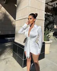 Sexy Nightclub Deep V Low-Cut Dress review Emily Roberts 