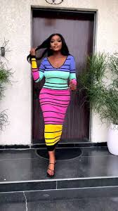 Autumn And Winter Striped Strap Dress review Rachel Bennett