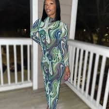 Early Autumn Fashion Mesh Leader Anti-Car Print Dress review Rachel Bennett