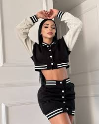 Autumn And Winter Fashionable Baseball Uniform Letter Skirt Set review Chloe Foster