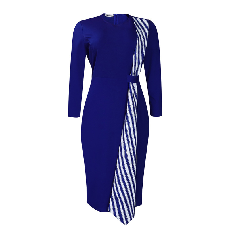 New Fashion Hip-Hugging Slim Round Neck Pencil Skirt Dress