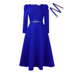 New Fashion Puff Sleeve Plus Size Banquet Party Dress Dress