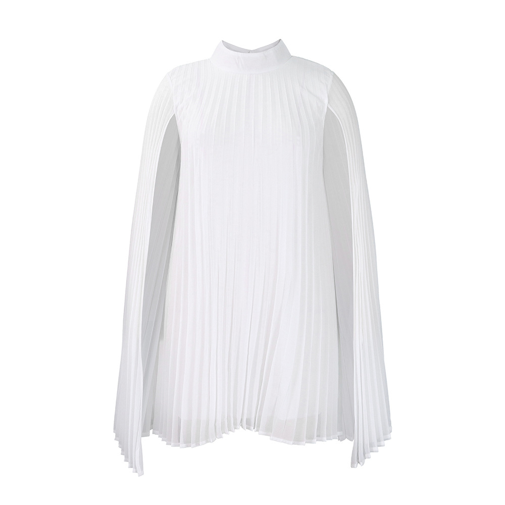 New Temperament Fashion Chiffon Pullover Cape Bat Sleeve Dress