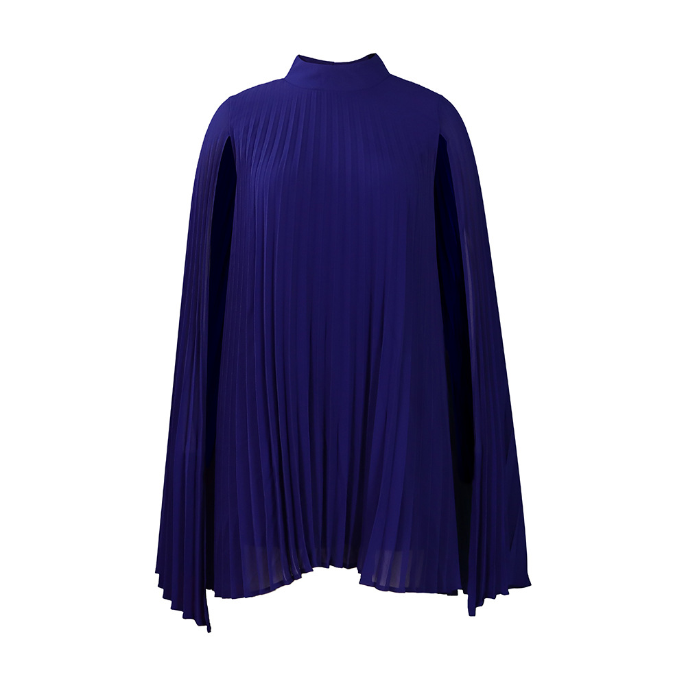 New Temperament Fashion Chiffon Pullover Cape Bat Sleeve Dress