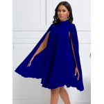 New Temperament Fashion Chiffon Pullover Cape Bat Sleeve Dress