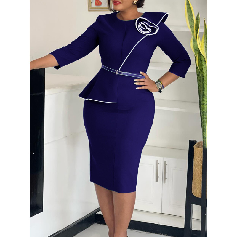 Spring New Fashion Elegant OL Tongle Pencil Skirt Hip Dress