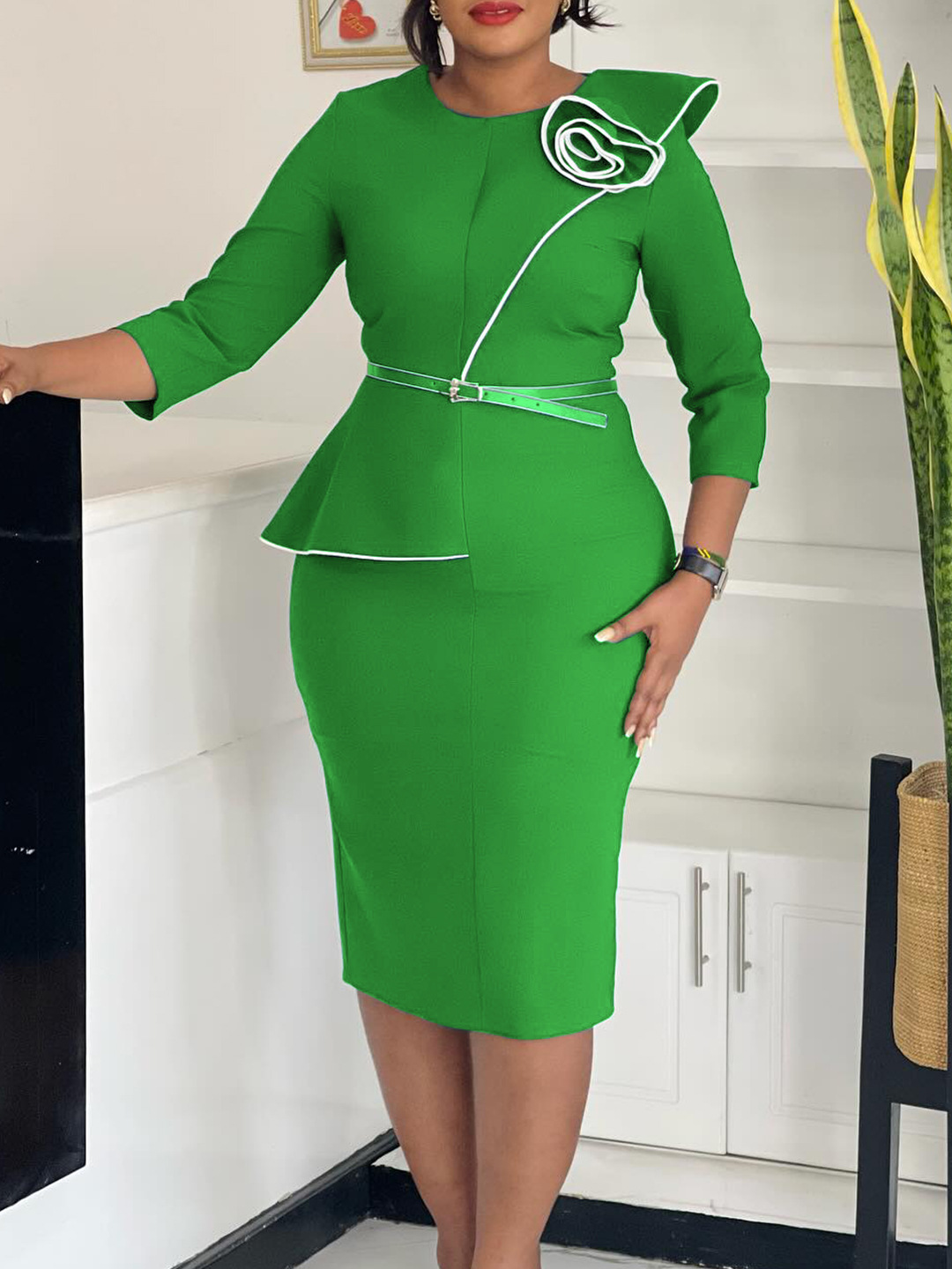 Spring New Fashion Elegant OL Tongle Pencil Skirt Hip Dress