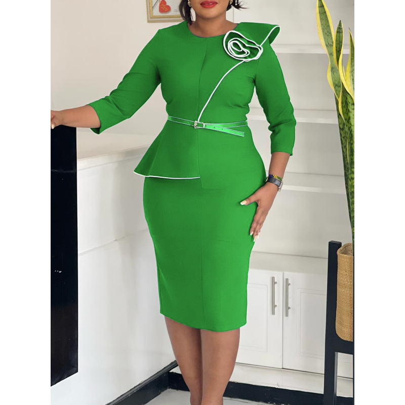 Spring New Fashion Elegant OL Tongle Pencil Skirt Hip Dress