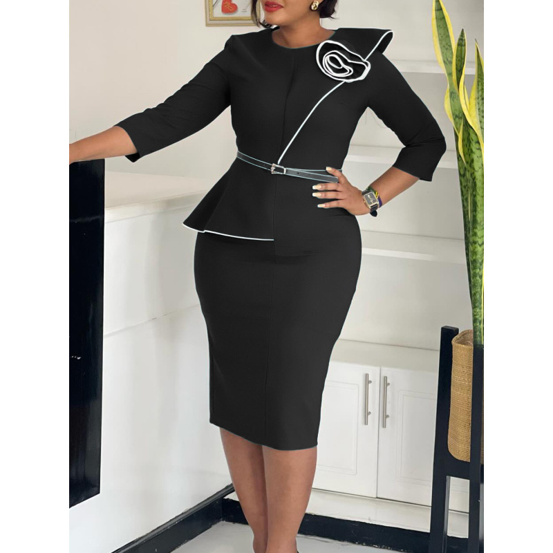 Spring New Fashion Elegant OL Tongle Pencil Skirt Hip Dress