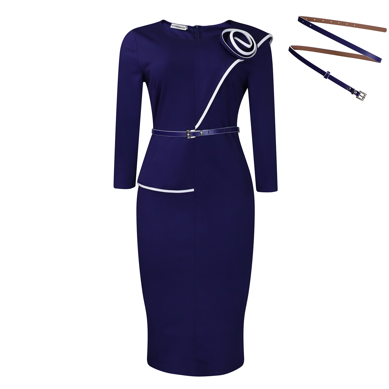 Spring New Fashion Elegant OL Tongle Pencil Skirt Hip Dress