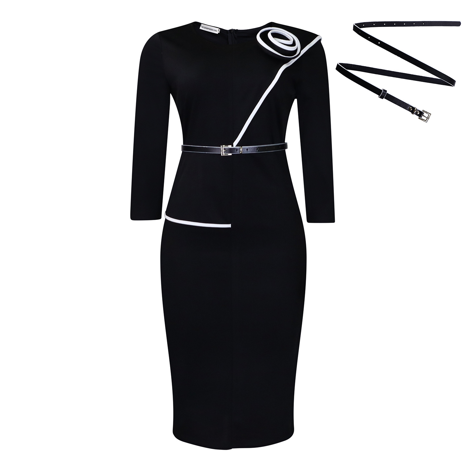 Spring New Fashion Elegant OL Tongle Pencil Skirt Hip Dress