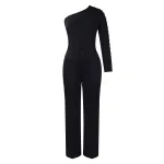 Spring New Oblique Shoulder Beaded OL Two-Piece Suit