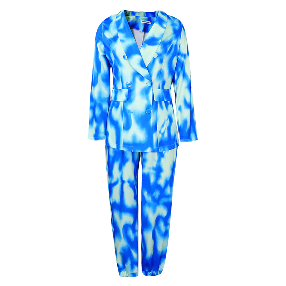 Fashionable Commuter Printed Professional Suit