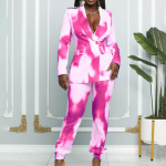 Fashionable Commuter Printed Professional Suit