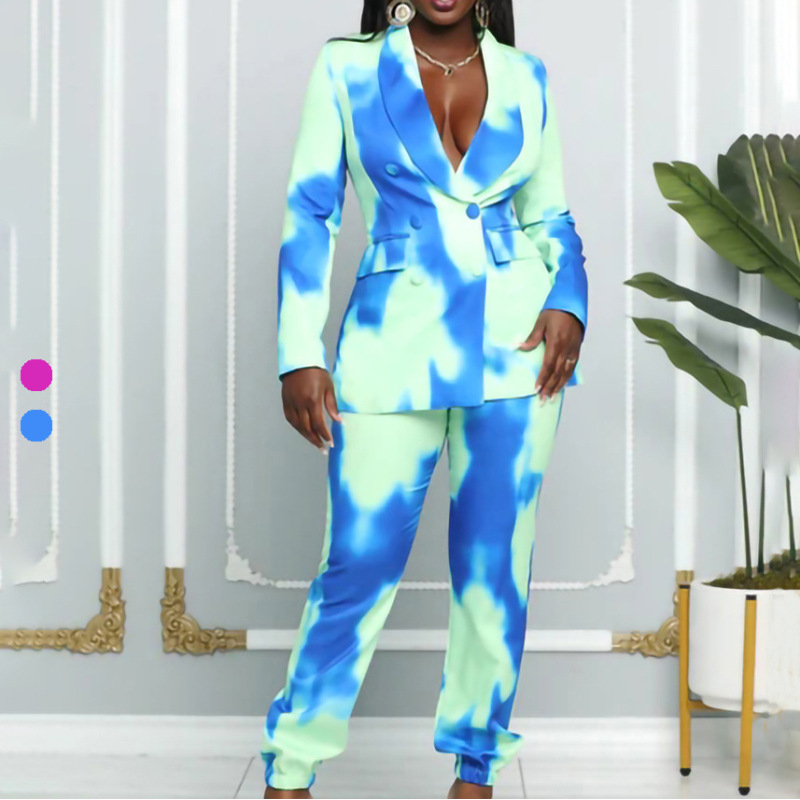 Fashionable Commuter Printed Professional Suit