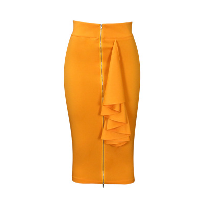 Fashionable Hip-hugging Sexy Slim Zipper Skirt 01