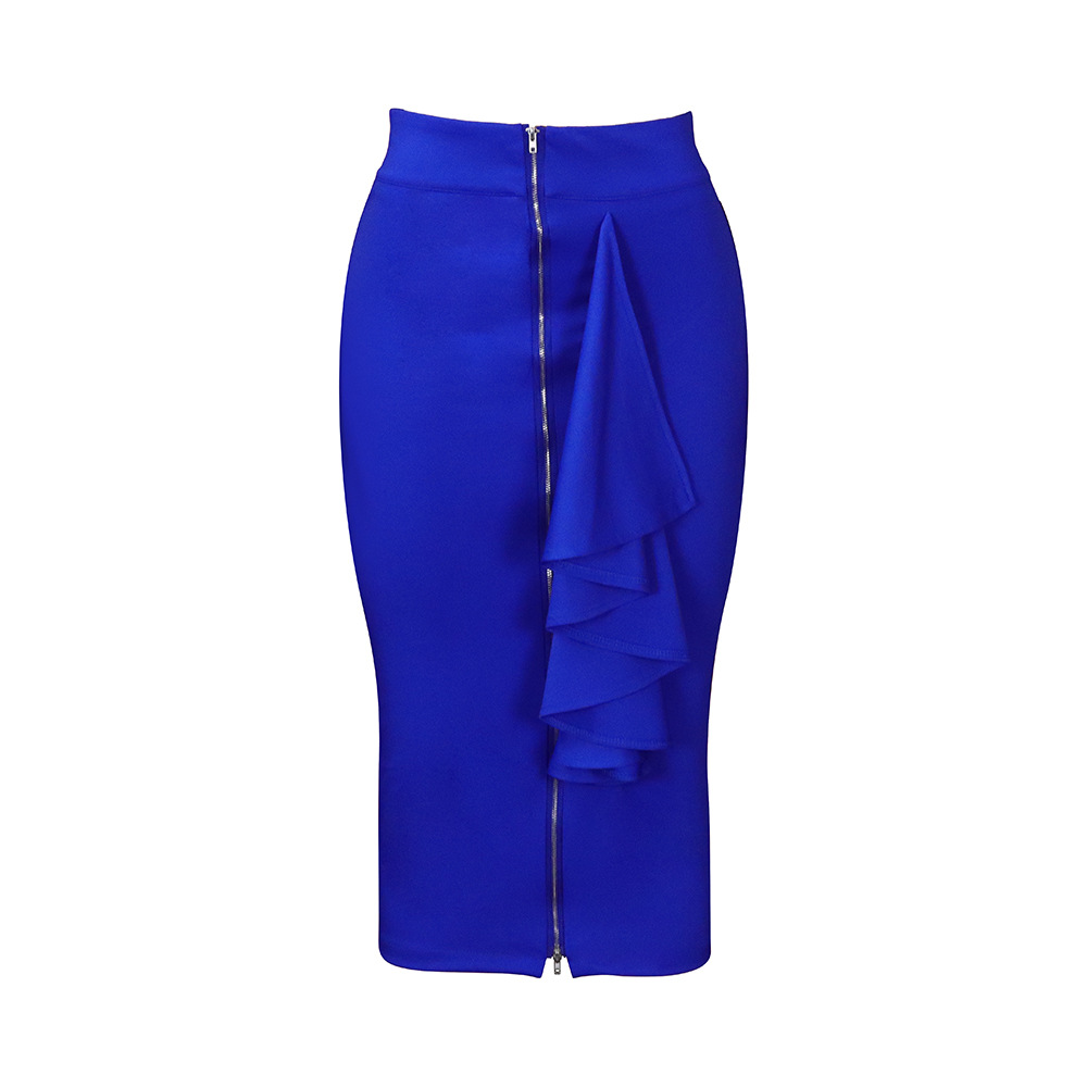 Fashionable Hip-hugging Sexy Slim Zipper Skirt