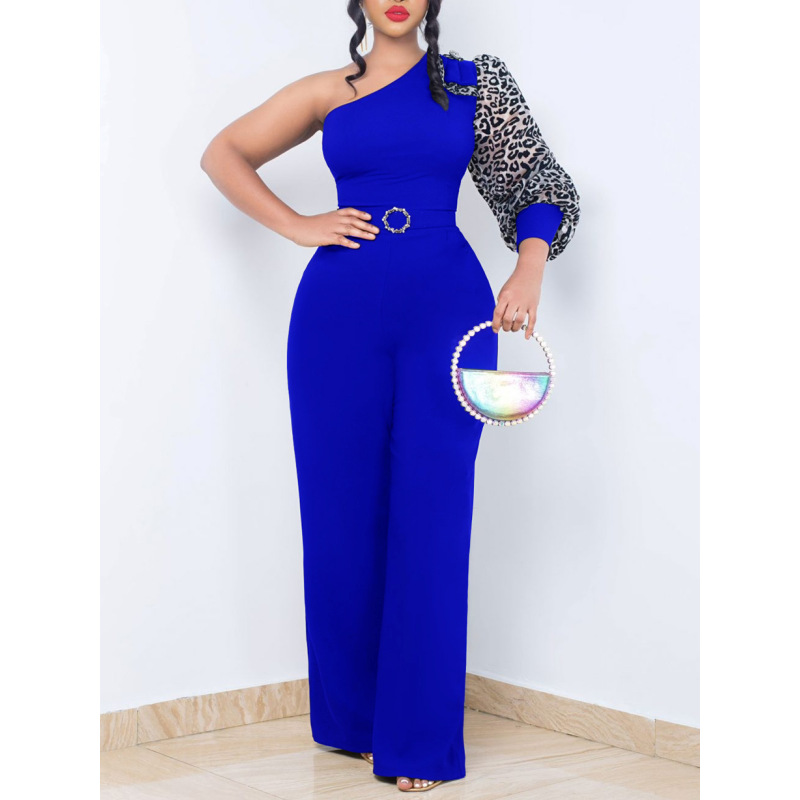 Off-Shoulder Sexy Waist Wide-Leg Jumpsuit