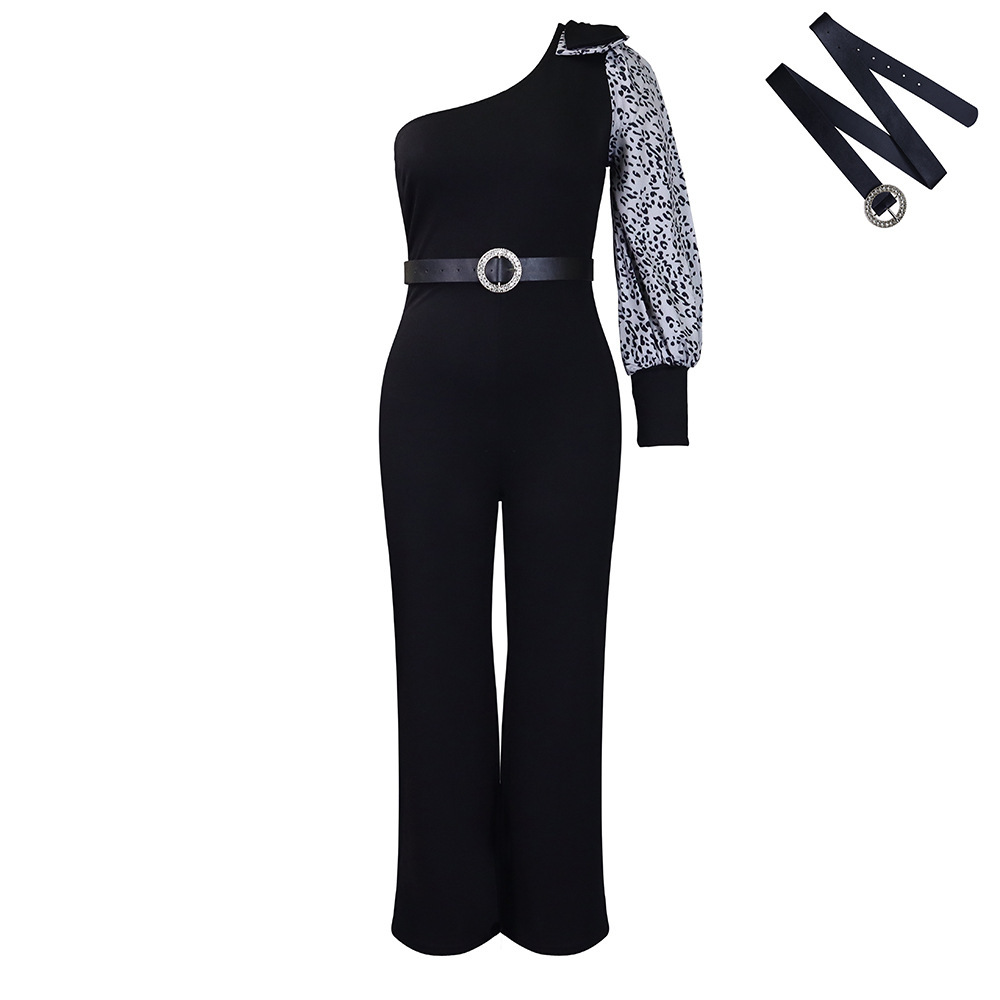 Off-Shoulder Sexy Waist Wide-Leg Jumpsuit