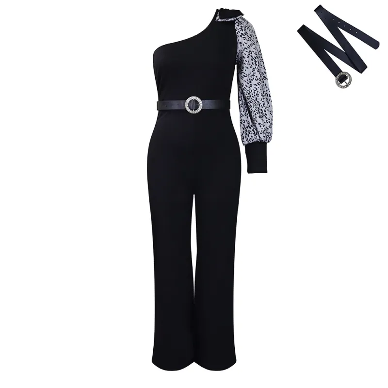 Off-Shoulder Sexy Waist Wide-Leg Jumpsuit
