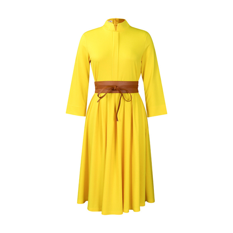 Solid Color Elegant And Fashionable Commuter Dress