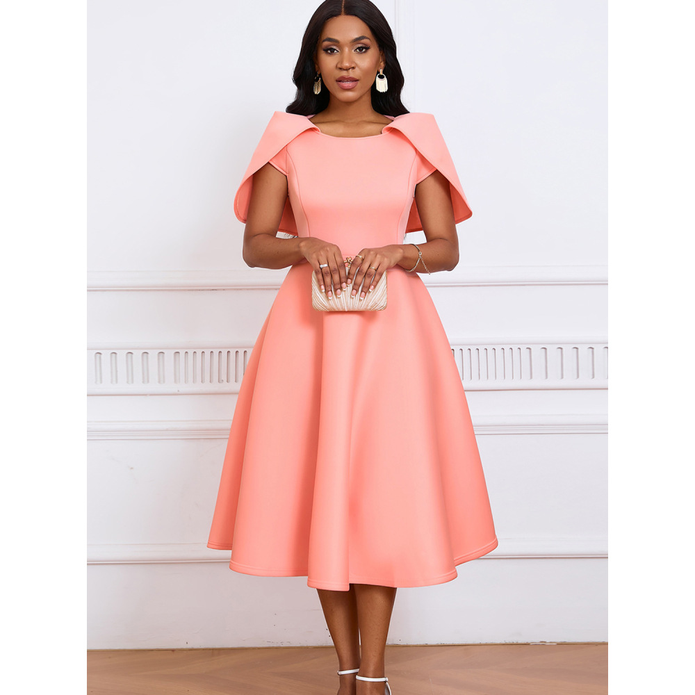 Celebrity Banquet Party Big Swing Dress Cape Dress