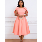 Celebrity Banquet Party Big Swing Dress Cape Dress
